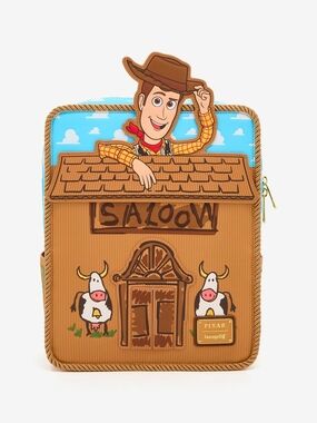 Loungefly Woody Saloon Brown and Blue Backpack
